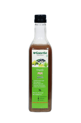 GAONSE ORGANIC MIX JUICE ( JAMUN , AMLA , KARELA ,ALOE VERA ) 1 LITRE