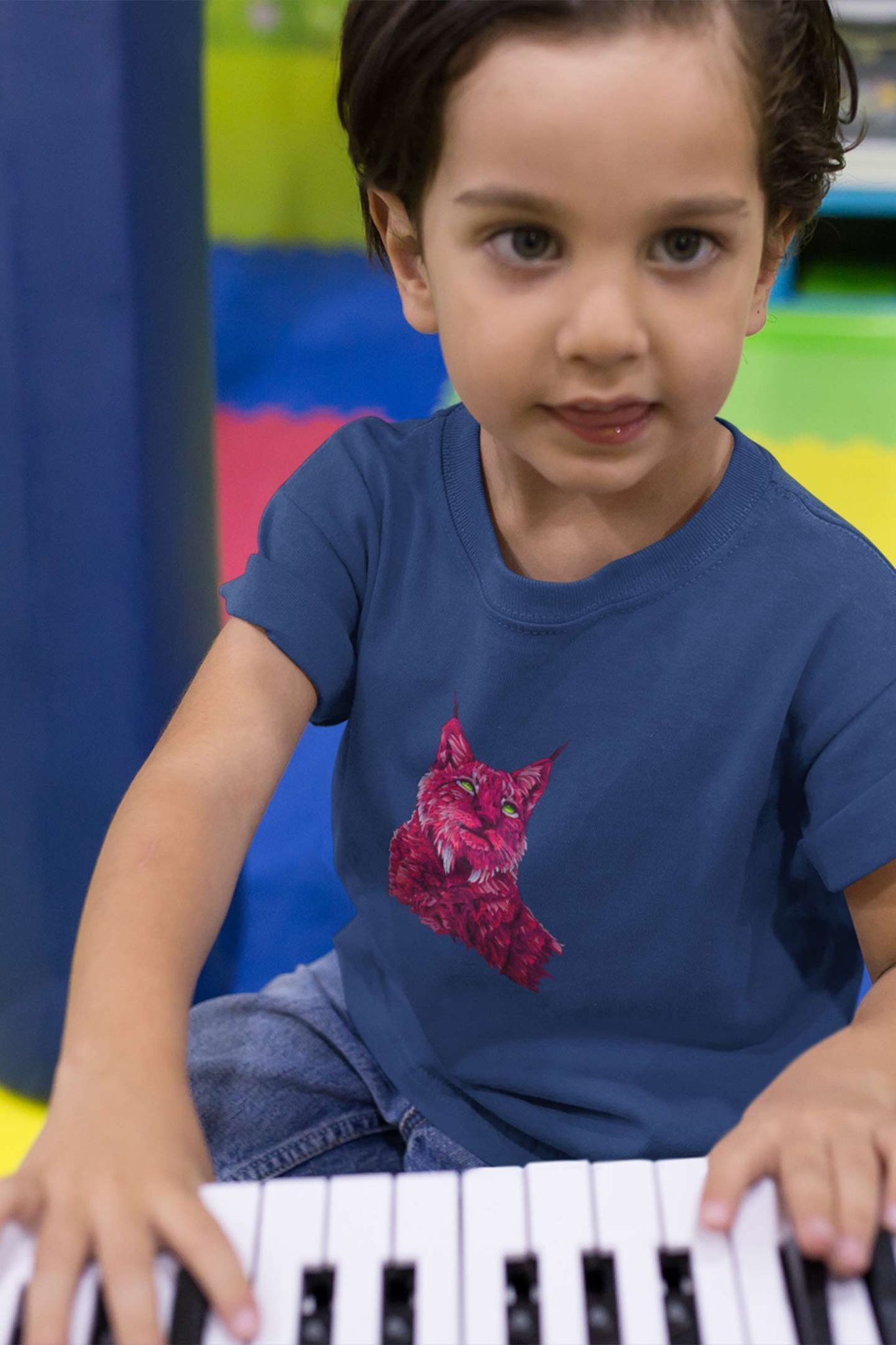Round Neck T-Shirt (Toddlers) - Roar Of The Fuchsia Lion (14 Colours)