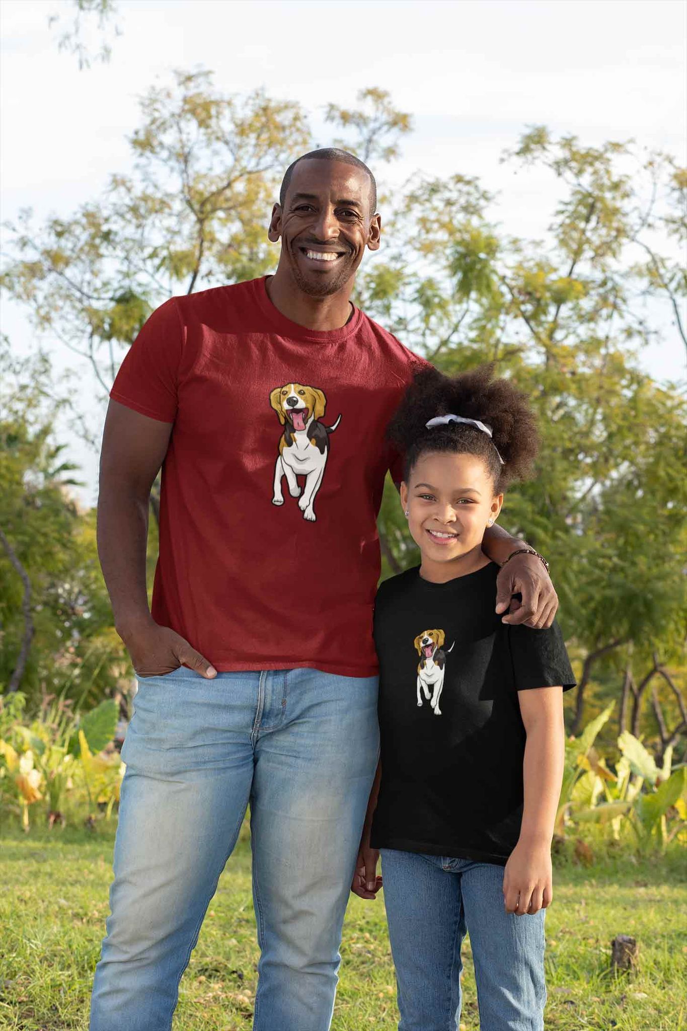 Round Neck T-Shirt (Kids) - Fun Loving Beagle (17 Colours)