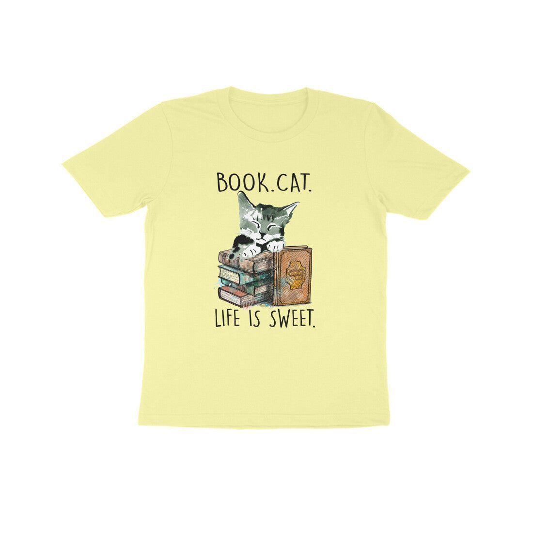 Round Neck T-Shirt (Kids) - Nerdy Kitty (10 Colours)