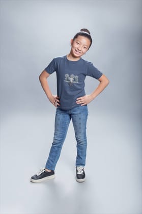 Round Neck T-Shirt (Kids) - Fresh White Cat (8 Colours)