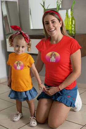 Round Neck T-Shirt (Toddlers) - Lil Miss Beagle (17 Colours)