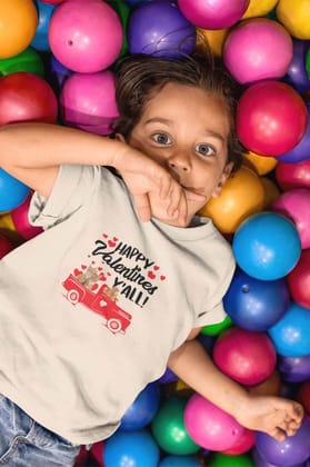 Round Neck T-Shirt (Toddlers) - Valentine's Day Special (9 Colours)