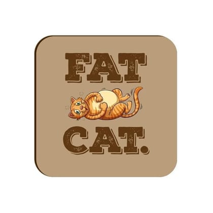 Fat Cat Square Coaster