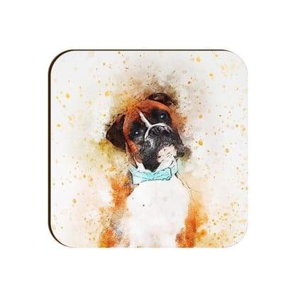 Boxer Love Square Coaster