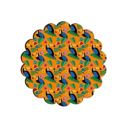 Talented Toucan Scallop Coaster