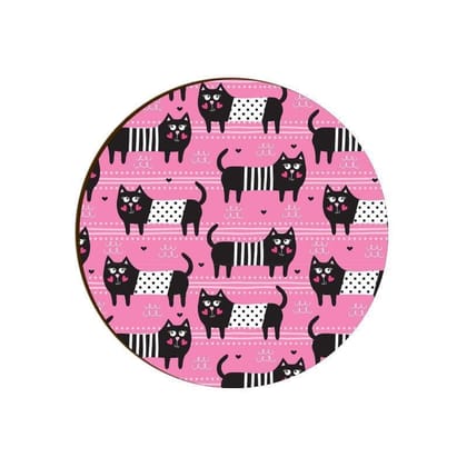 Rosie Posie Kitty Round Coaster