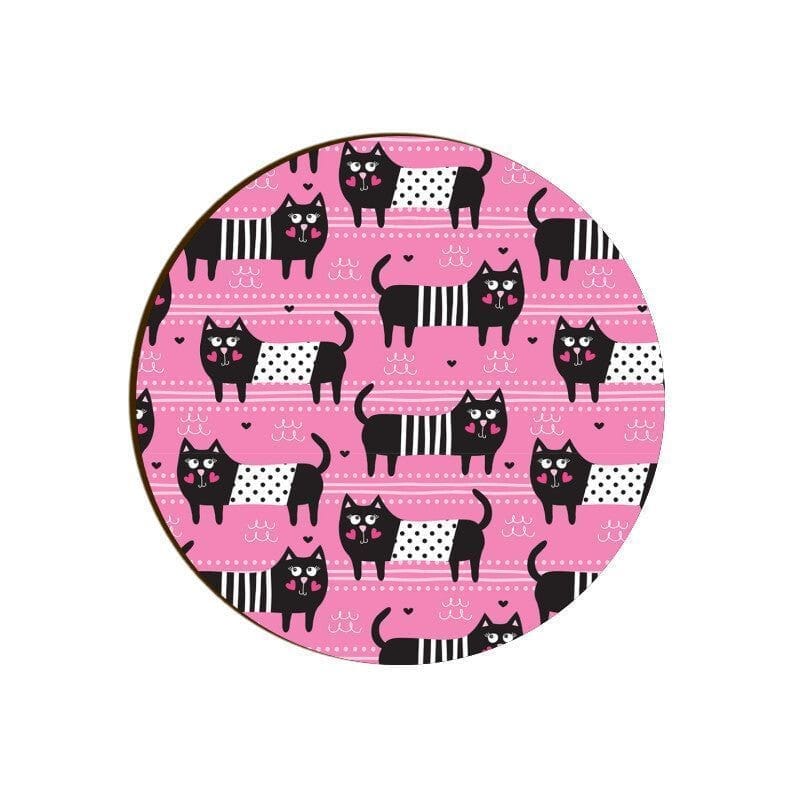Rosie Posie Kitty Round Coaster