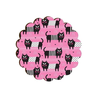 Rosie Posie Kitty Scallop Coaster