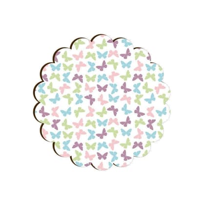 All About Butterflies Scallop Coaster