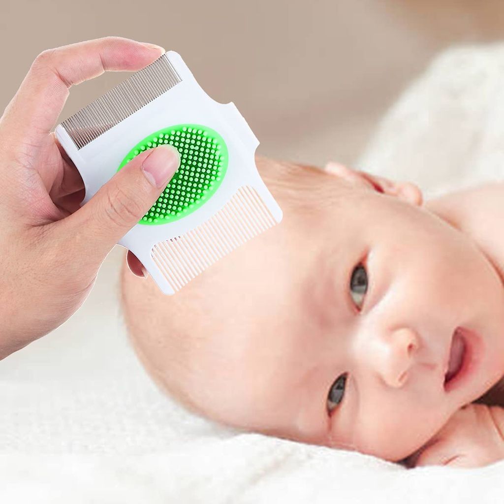 Q D Baby Scalp Shampoo Brush Hair Comb LICE NIT Silicon Scalp Massager Wet Dry Hair for Baby Girl and BOY