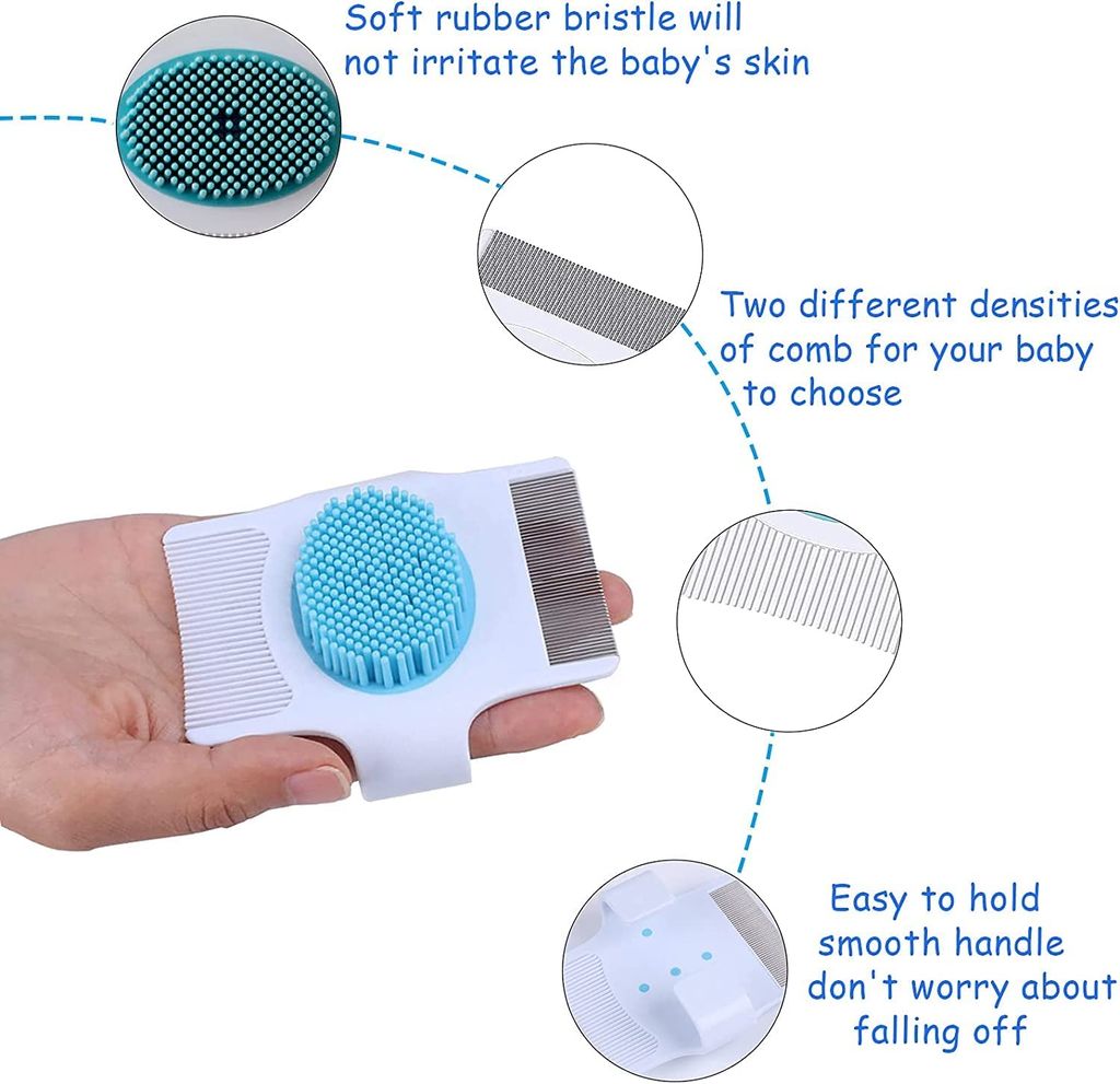 Q D Baby Scalp Shampoo Brush Hair Comb LICE NIT Silicon Scalp Massager Wet Dry Hair for Baby Girl and BOY