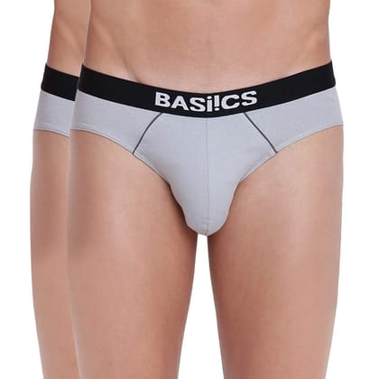 BASIICS by La Intimo Women's Amor Love Semiseamless Panty (Pack of 2) Grey