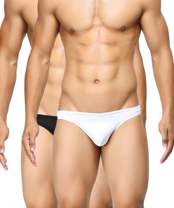 BASIICS Women's Polyester Thongs (Pack of 2) (BCPTH010B09L_M_Coral_Medium)