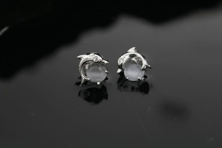 Dolphin shape trendy ear stud for girl & women