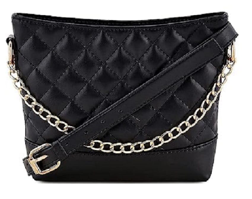 Lychee Bags Women Black Pu Quilted Sling Bag - Handbags | Buy online on ZillyBuy