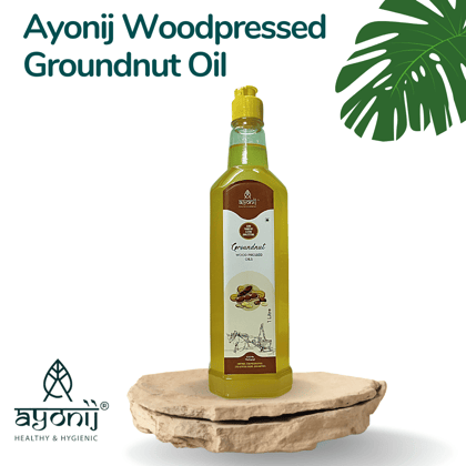 Ayonij Woodpressed Groundnut Oil - 1L (1000 ml)