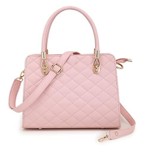 Lychee Bags Women Pu Quilted Peach Handbags - Handbags | Buy online on ZillyBuy