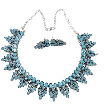 Glamvila Light Blue Stones Jewellery Set - Jewellery Sets | Buy online on ZillyBuy