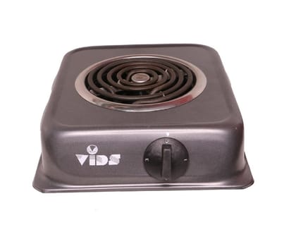 VIDS 2000 Watt Coil Electric Stove (Jhonson Body) / Open Coil Stove/G Coil Hot plate/Electric Cooking Heater/Induction Cooktop (Mild Steel body) (1 Burner) Dark Grey