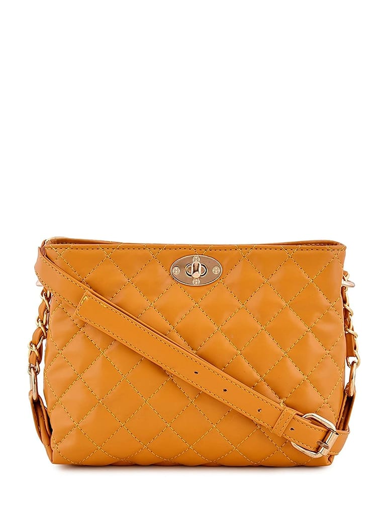 Lychee bags Women Pu Quilted Sling Bag - Handbags | Buy online on ZillyBuy