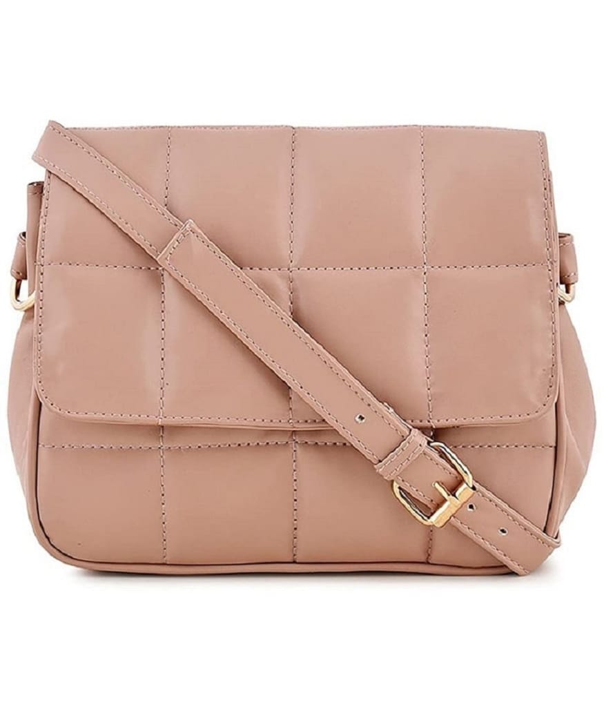 Lychee Bags Women Pu Quilted Sling Bag - Handbags | Buy online on ZillyBuy