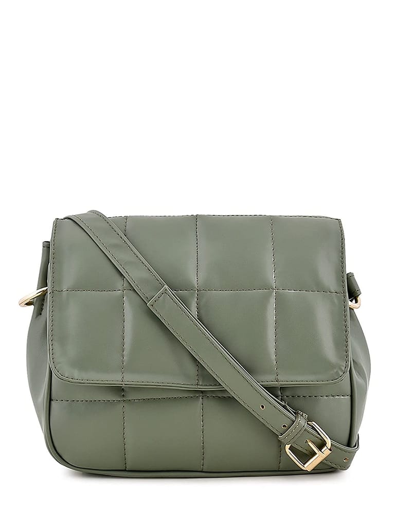 Lychee Bags Women Pu Quilted Sling Bag - Handbags | Buy online on ZillyBuy