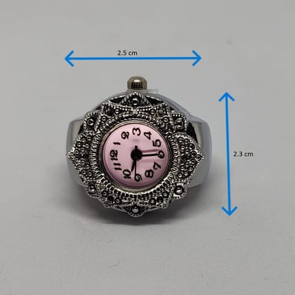 YAKH Vintage Round Dial Ring Watch