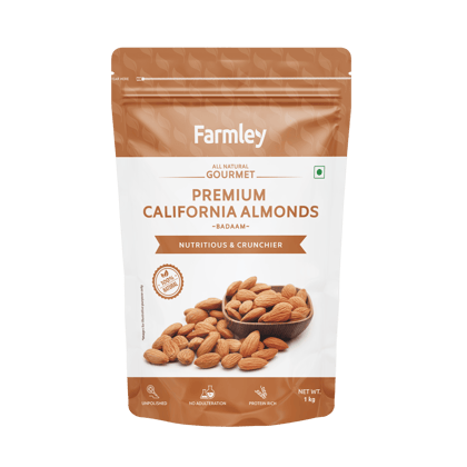 Farmley Premium California Almonds  (1 Kg)