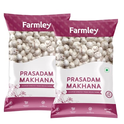 Farmley Prasadam Phool Makhana 400 g Pack of 2  each 200g | Premium Fox Nuts