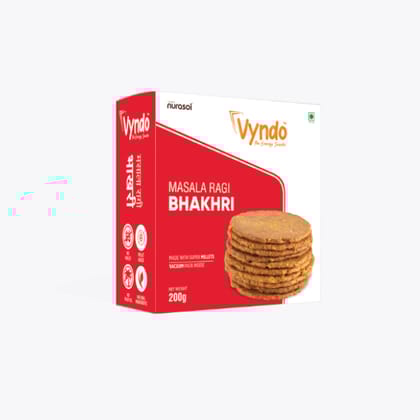 Vyndo Masala Ragi Bhakhri - 200 gm each | Millet Snacks | Healthy Snacks | Gluten free