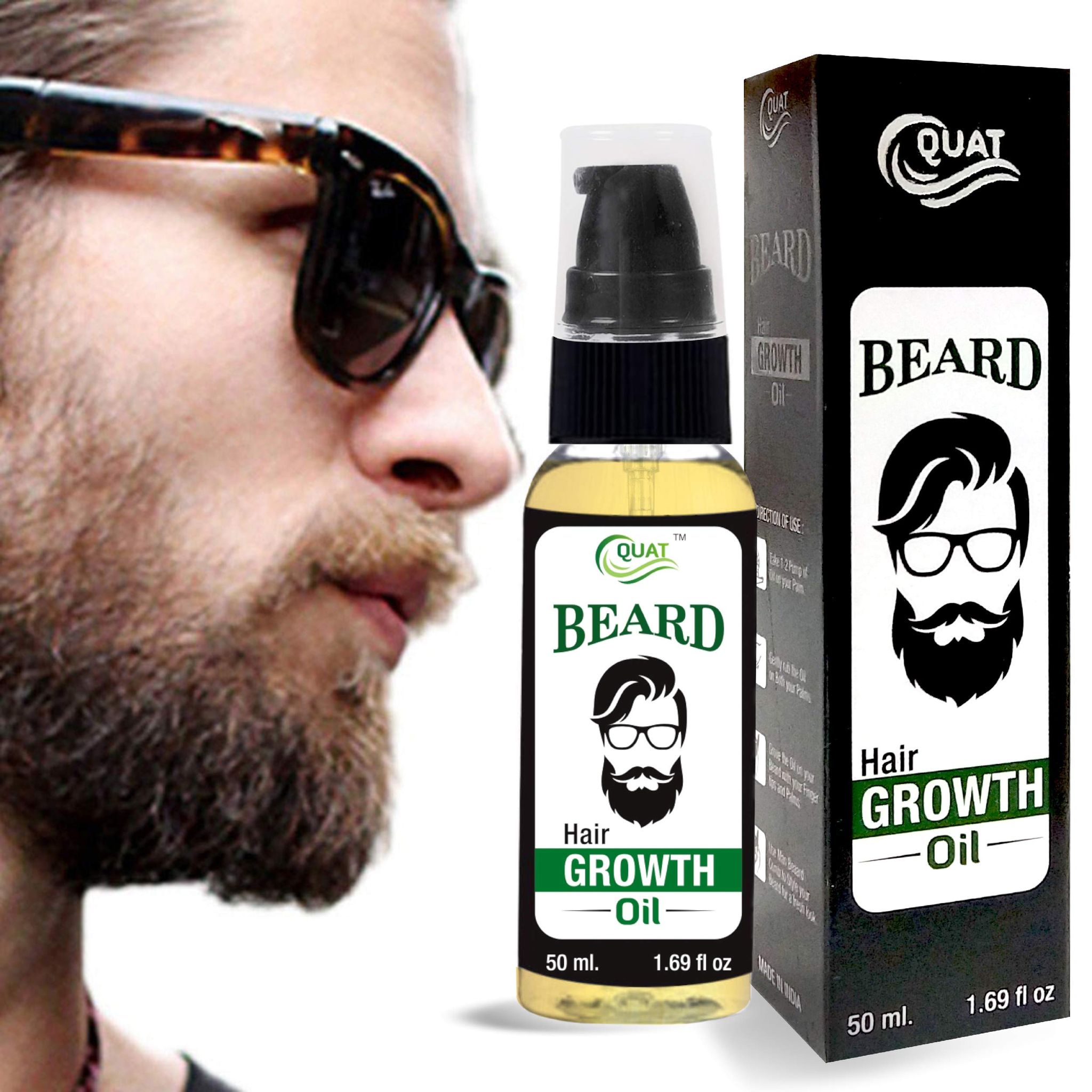 Quat Beard Growth Oil, For Men Beard Growth - 50ml