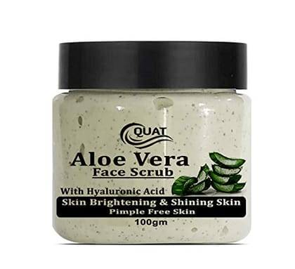 Quat 100% natural Aloevera Face Scrub for Glowing Skin for Women & Men (Aloevera)