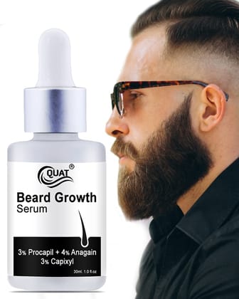 Quat Beard hair Growth Serum for Men, with 3% Procapil+4% Anagain+3% Capixyl - 30ml