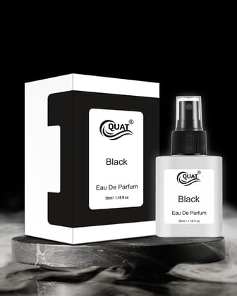 QUAT Black Eau De Parfum - Premium Long Lasting Fragrance Spray Perfume - 35 ml (For Men & Women)