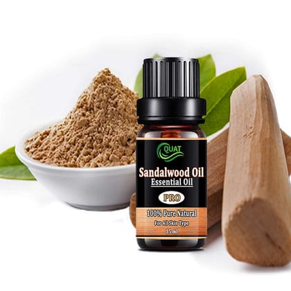 Quat Sandalwood Essential Oil for Skin & Face 100% Pure & Natural Best Therapeutic Grade for Aromatherapy - 15ml