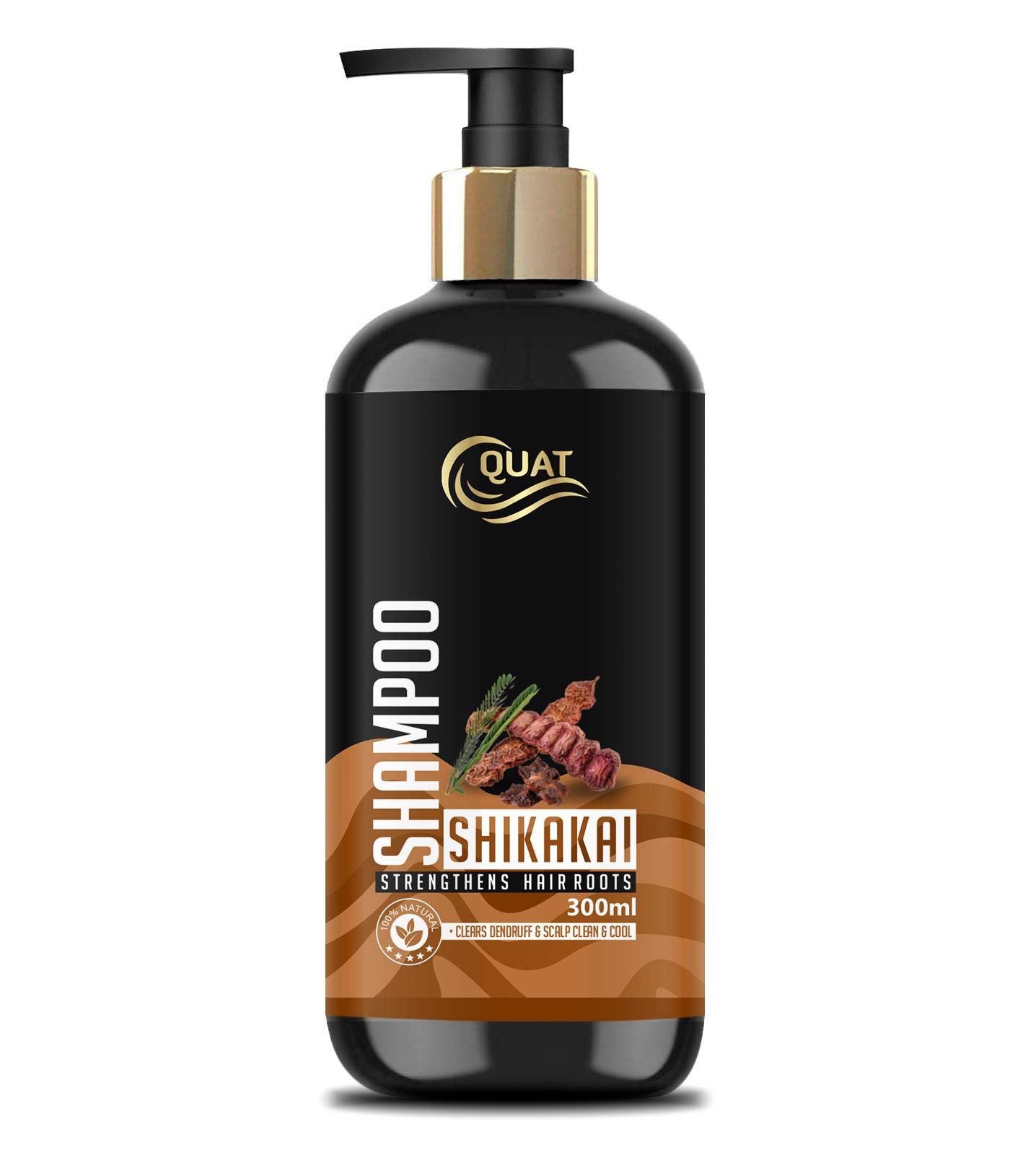 Quat Natural Shikakai Shampoo for Hair Growth Ayurvedic Anti Hairfall & Anti Dandruff Shampoo -300 ml