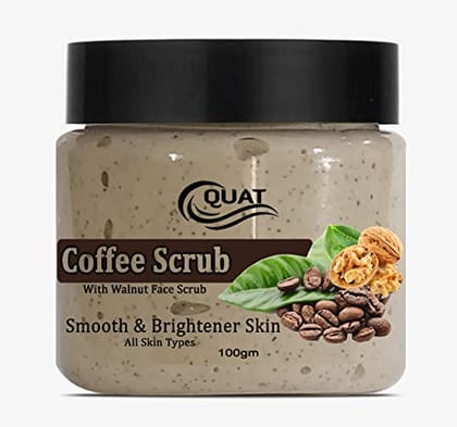 Quat Coffee Face Scrub for Glowing Skin, Women, Men (Coffee)