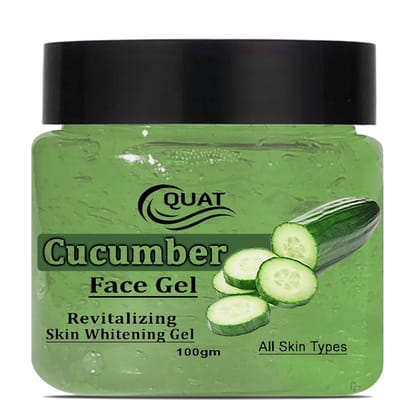 Quat Face Gel for Glowing Skin, Women, Men (Cucumber Gel)