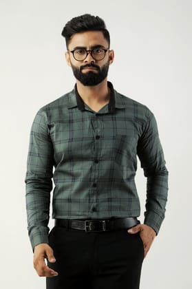 HKV FASHION CHECKED SHIRT FOR MEN