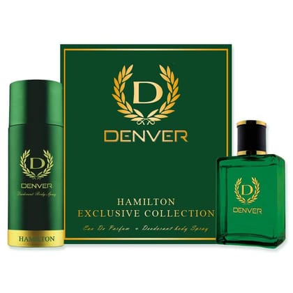 Buy 1 Get 1 Free! DENVER Hamilton Gift Set - Deodorant - 165ML+ Perfume 60ML - For Men