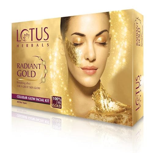 Lotus Herbals Radiant Gold Cellular Glow Facial Kit (Single Use) (37g)