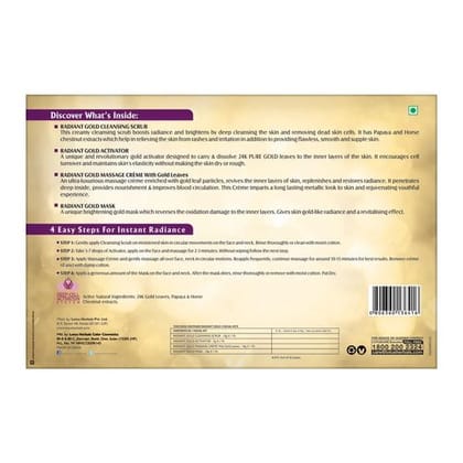 Lotus Herbals Radiant Gold Cellular Glow Facial Kit (Single Use) (37g)