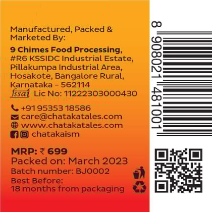 Chataka Tales Natural Bhut Jolokia Pickle