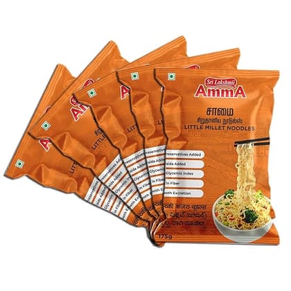 Sri Lakshmi Amma Little Millet Noodles (175 Grams) | Pack of V