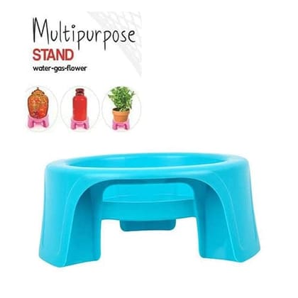 Household Multipurpose Plastic Matka Stand - Planter, Pot, Water Pot, Gas Cylinder Stand for Home & Kitchen (Assorted Color)
