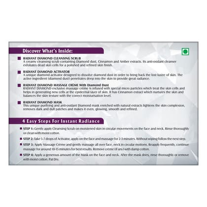 Lotus Herbals Radiant Diamond Cellular Radiance Facial Kit (37g)