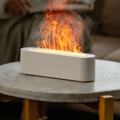 "Realistic Fire LED Flame Aroma Diffuser & Humidifier"