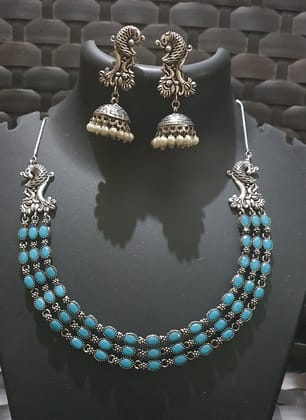 Glamvila Light Blue Stones Jewellery