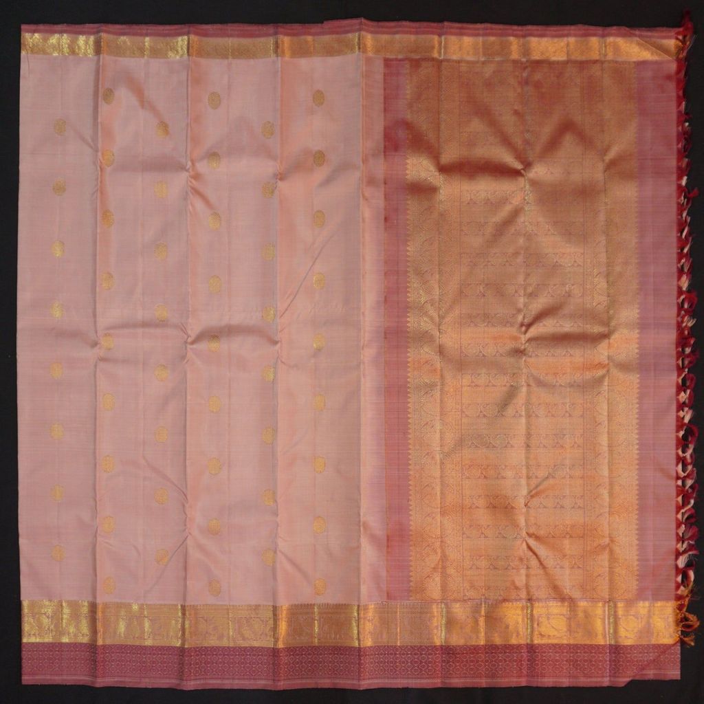 Dull Onion Pink Traditional Kanchipuram Silk Saree
